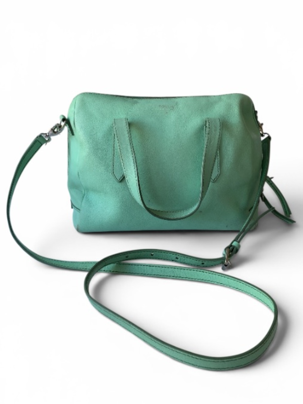 Fossil Sydney Leather Satchel Crossbody Bag - Mint Green